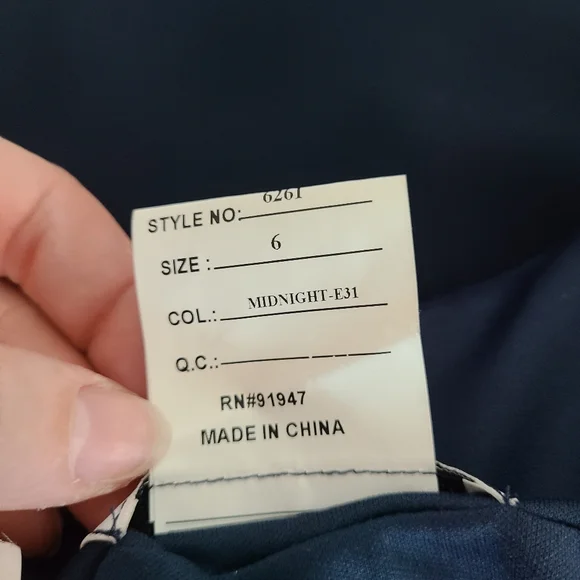 After Six Dress - Halter Dress - Midnight -size 6 - Picture 8 of 12